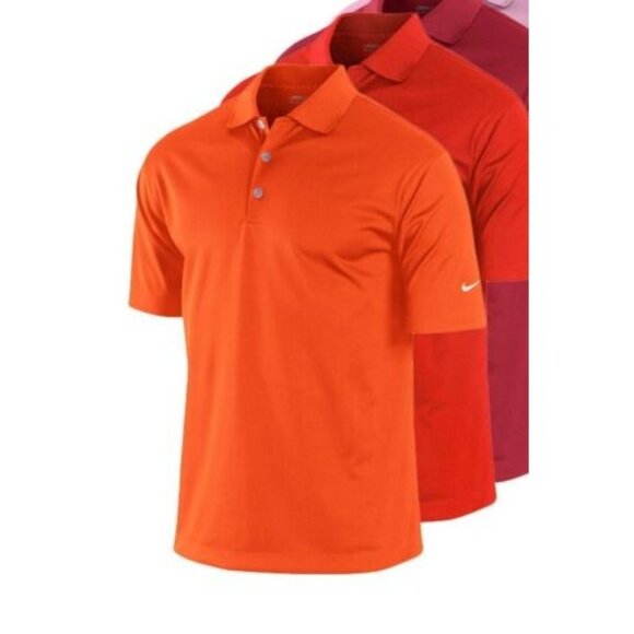 Nike Golf Mens Fit Dry Orange Polo Shirt UV Protective 128898-835 Size XXL - Picture 1 of 10
